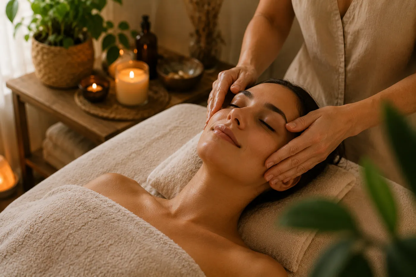 Masaje facial con limpieza