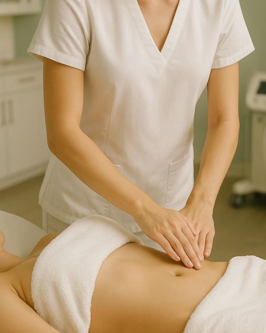 Masaje reductor en abdomen